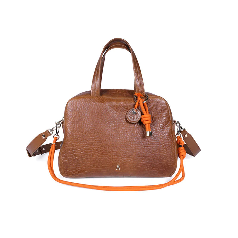 Made Leather Bag ~ Bubble Havana