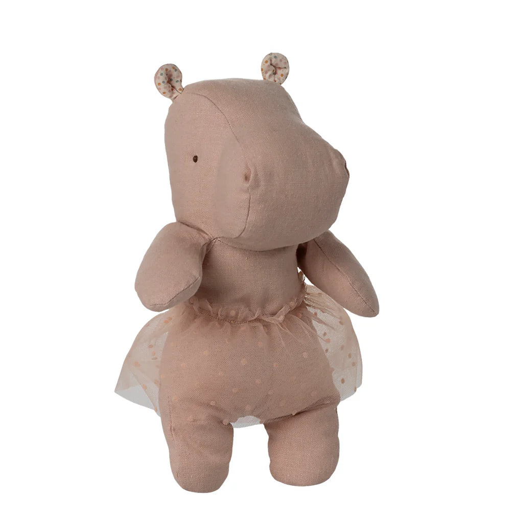 Safari Friends Hippo w.Tutu Small Soft Rose