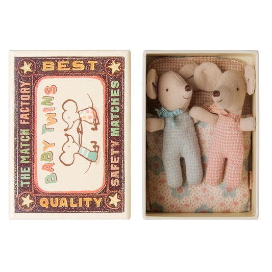 Twins Baby Mice in Matchbox Checker 26