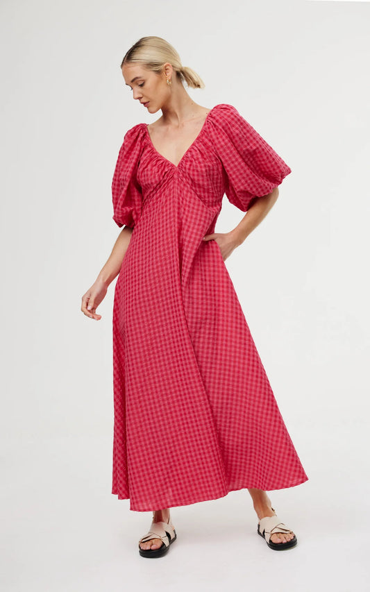 Mimi Dress Rosas Gingham