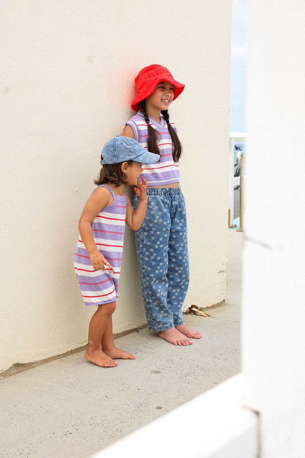 Bubble Terry Towelling Bucket Hat - Fiesta