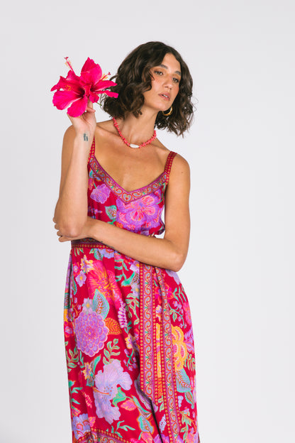 Holly Midi Dress - Royal Rouge