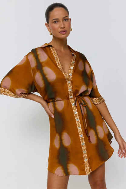 Lois Shirt Dress ~ Umber