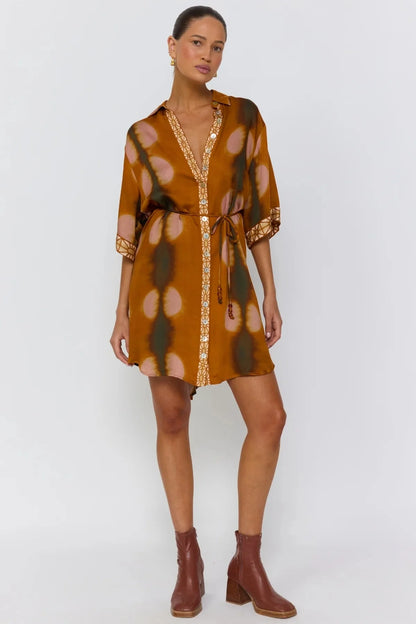 Lois Shirt Dress ~ Umber