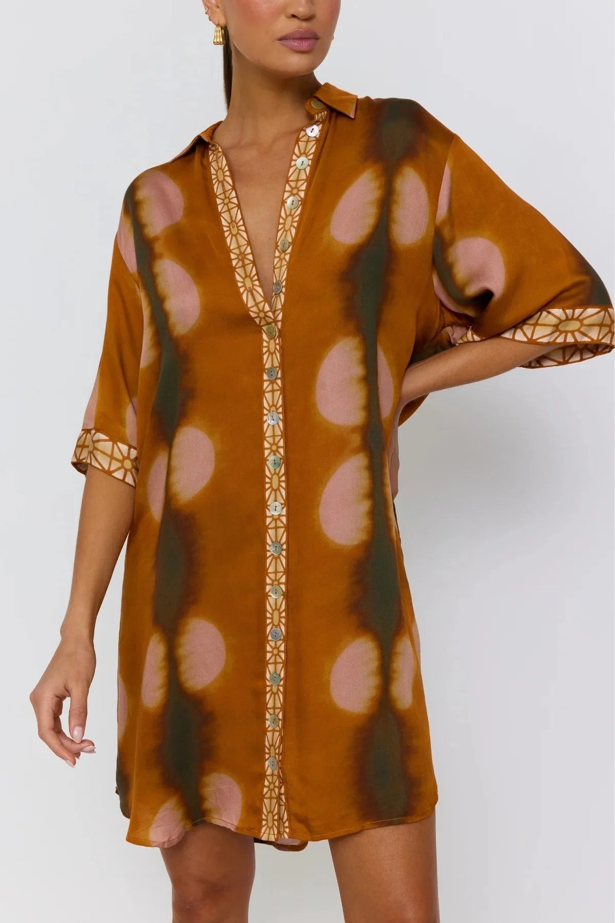 Lois Shirt Dress ~ Umber