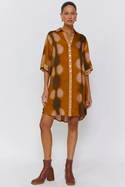 Lois Shirt Dress ~ Umber