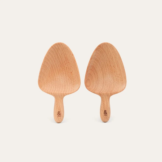 Wooden Beechwood Pantry Scoop 2pk