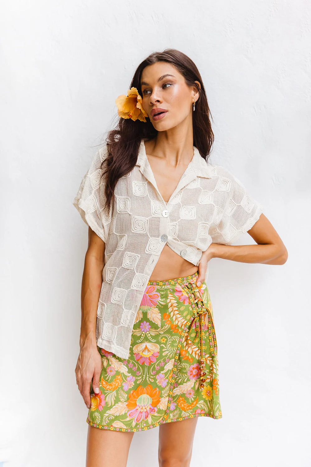 Maison Mini Skirt ~ Guava