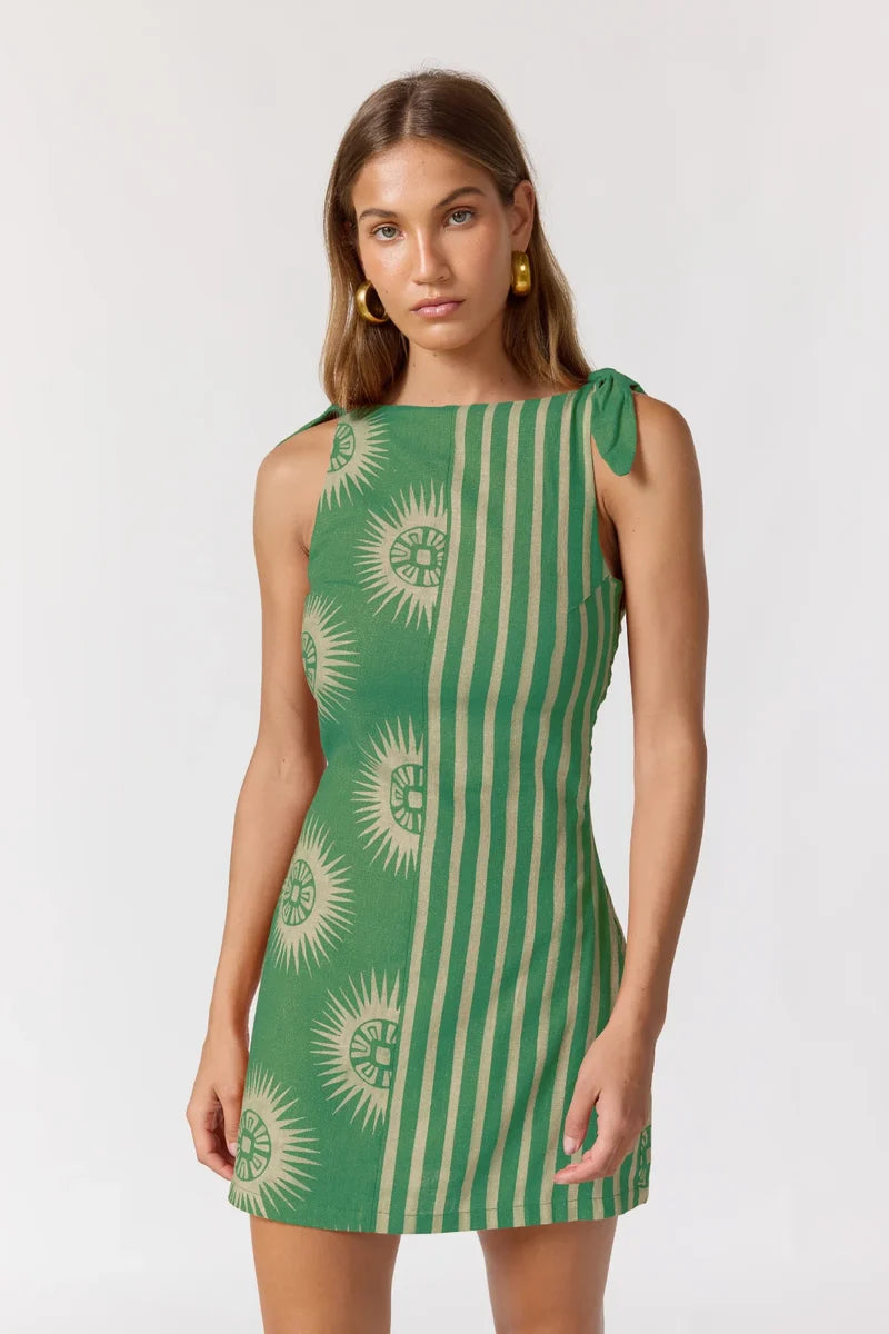 Bonnie Mini Dress ~ Sea