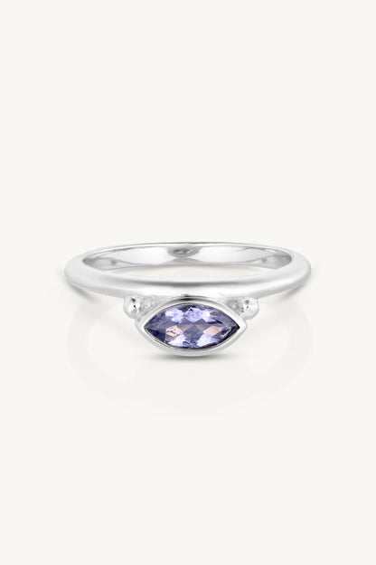 Nyra Marquise Iolite Silver Stacker ~ 6/S
