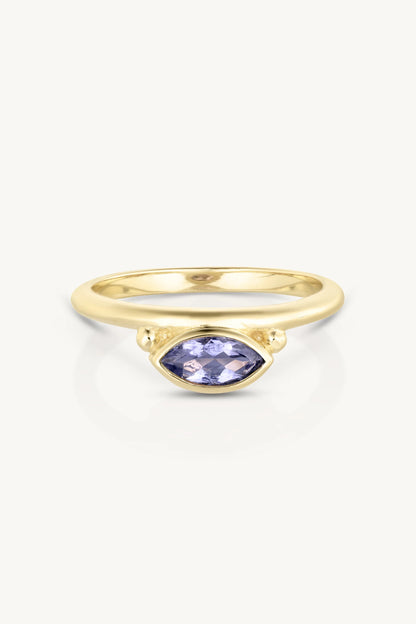 Nyra Marquise Iolite Gold Stacker ~ 6/S
