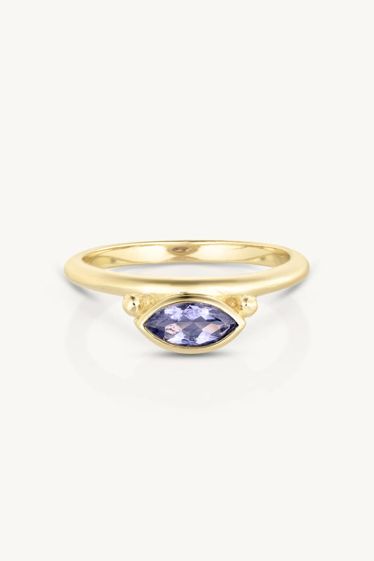 Nyra Marquise Iolite Gold Stacker ~ 6/S
