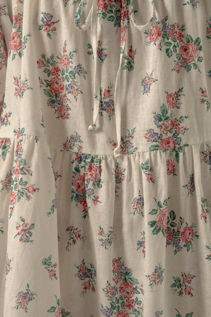 Ivy Smock Mini Dress in Ivy Lilac Garden