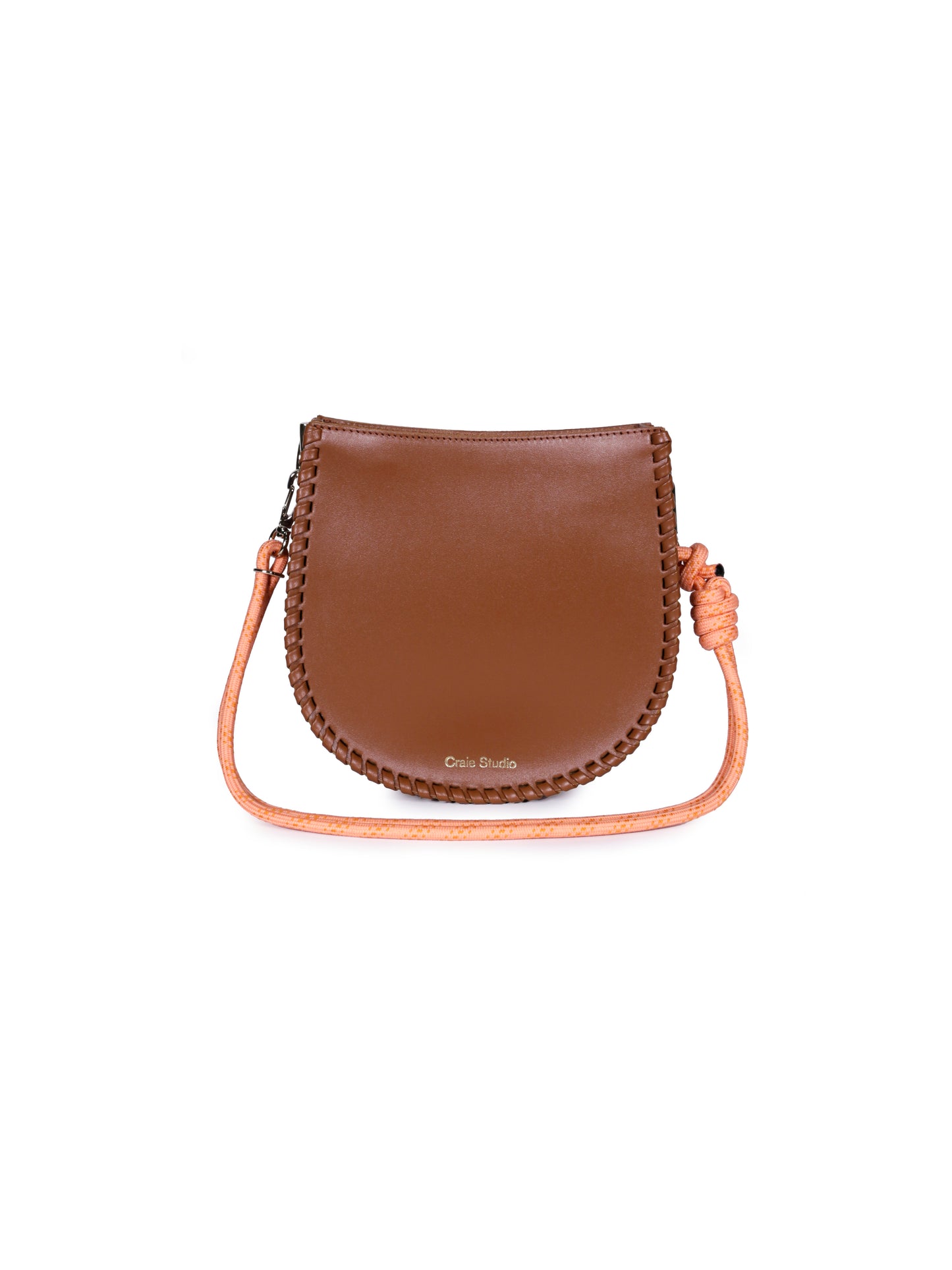 Oro Stitch Leather Bag ~ Tan
