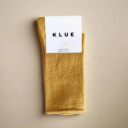 Glitter Lurex Socks | MUSTARD