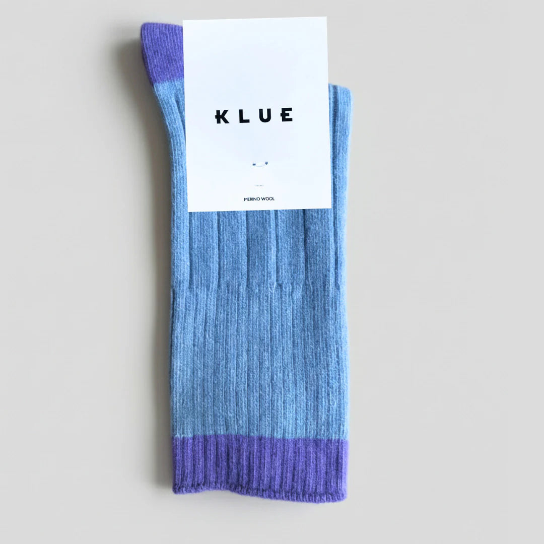 Merino Wool Socks | BLUE + LAVENDER
