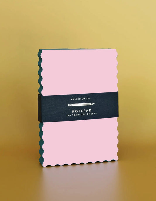 Mini Wave Notepad | Pink + Evergreen