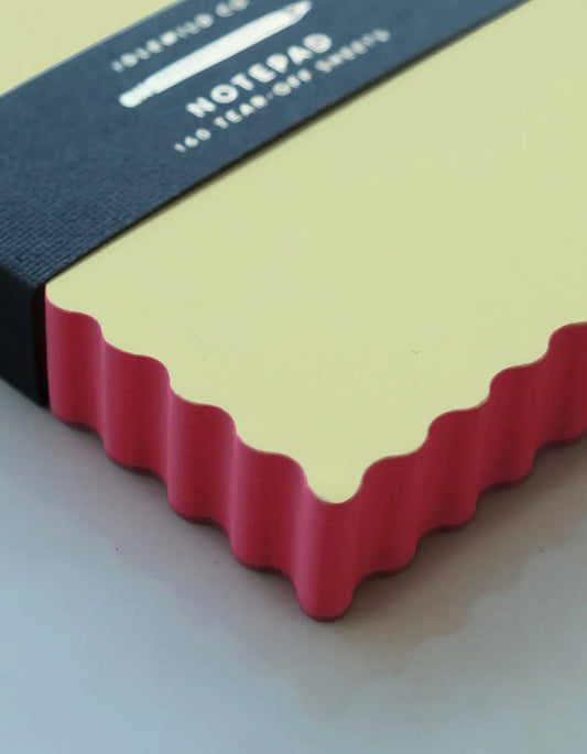Mini Wave Notepad | Citron + Hot Coral