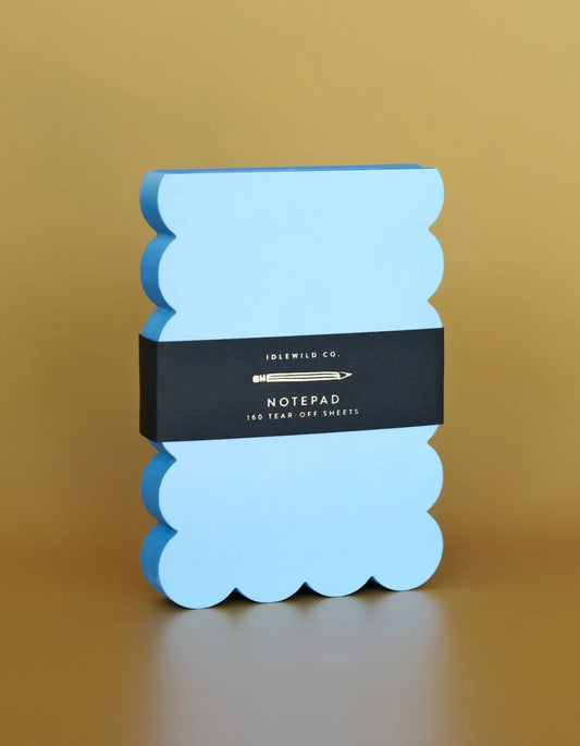 Scalloped Notepad | Aqua + Blue