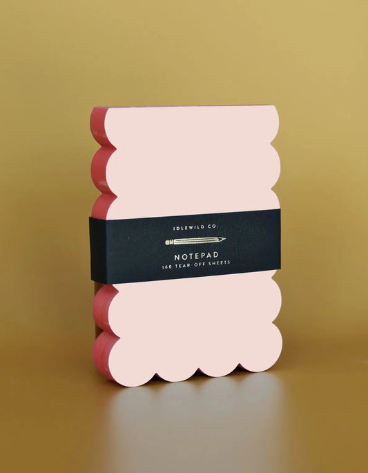 Scalloped Notepad | Peach + Persimmon