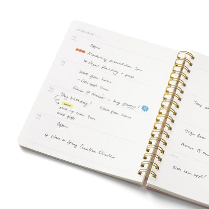 2026 Planner Spiral Weekly ~ Joy Off-White