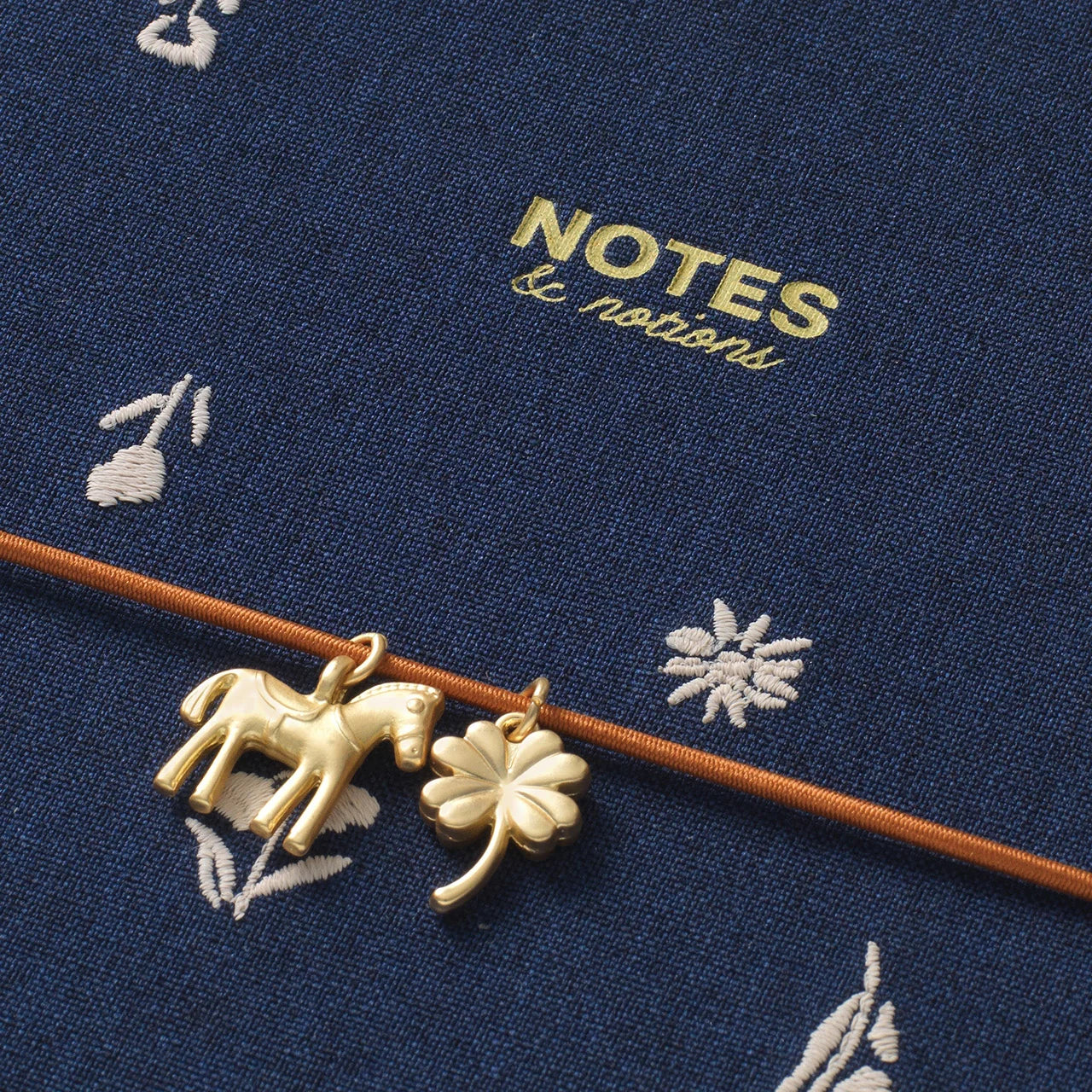 Twilight Blooms Embroidered ~ Fabric Notebook