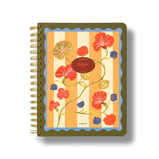 2027 Weekly Diary ~ Softcover Spiral Trellis