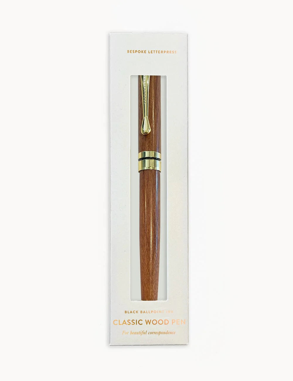 Classic Wood and Gold Ballpoint Pen (boxed)