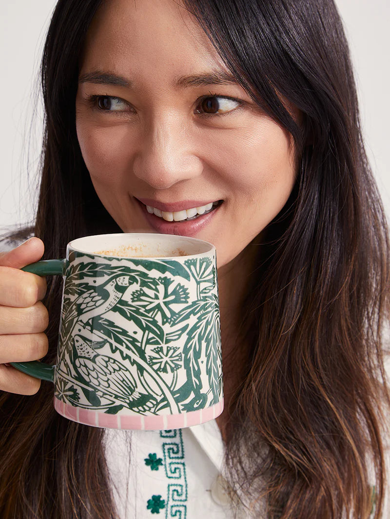 Del Sol Bird Mug Green