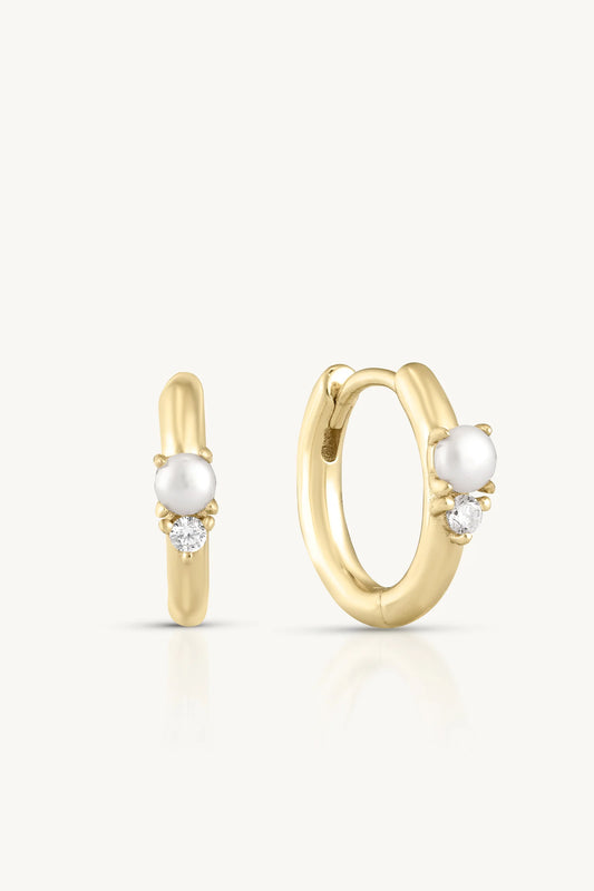 Pearl Gold Huggies