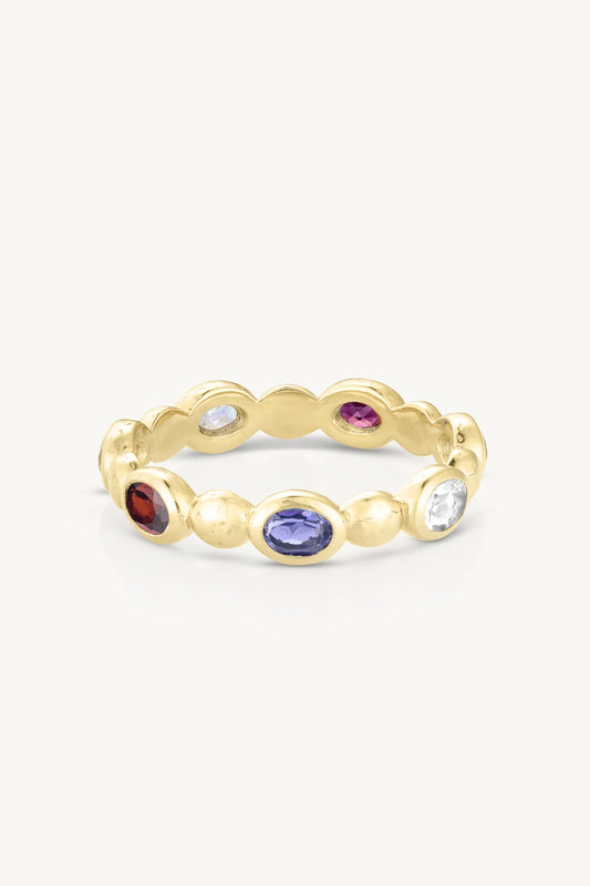 Pebble Mixed Gold Stacker 6/S
