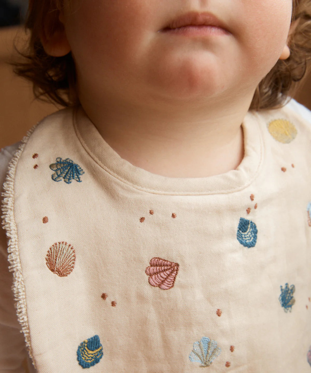 Embroidered Shell Bib