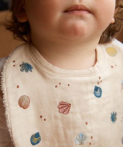 Embroidered Shell Bib