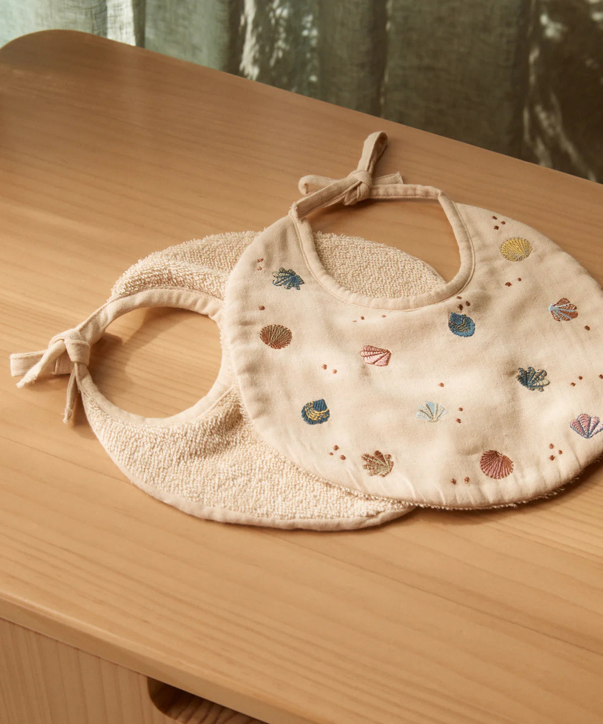 Embroidered Shell Bib