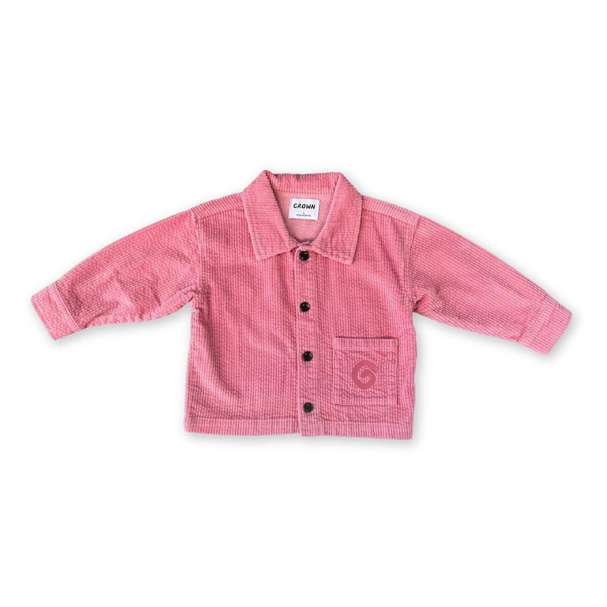Organic Cord Shirt Jacket ~ Sorbet