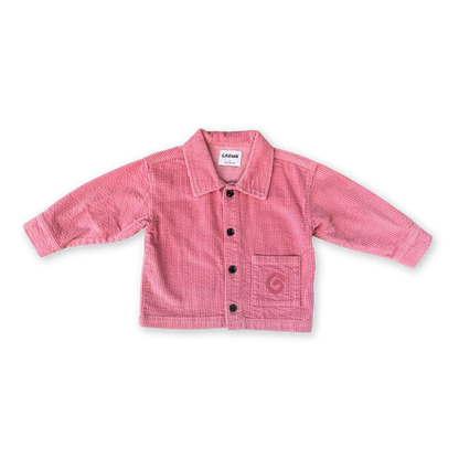 Organic Cord Shirt Jacket ~ Sorbet