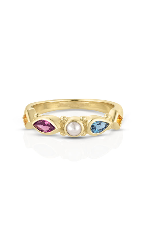Piper Cluster Gold Ring ~ 6/S