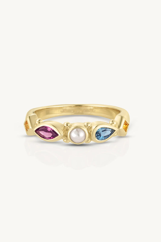 Piper Cluster Gold Ring ~ 8/L