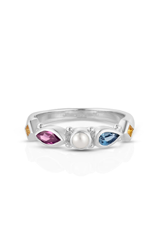 Piper Cluster Silver Ring ~ 7/M