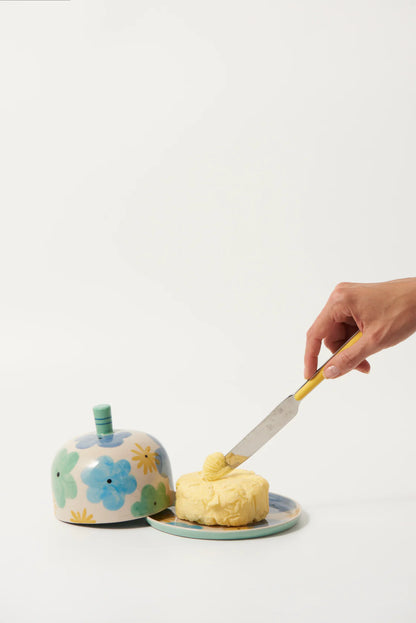 Ditsy Butter Dish Blue