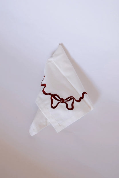 Bow Napkin ~ Maroon