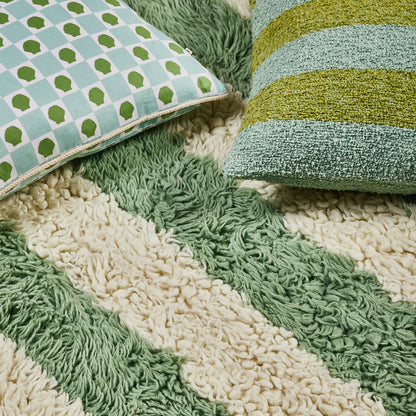 Stripe Mint Wool Rug