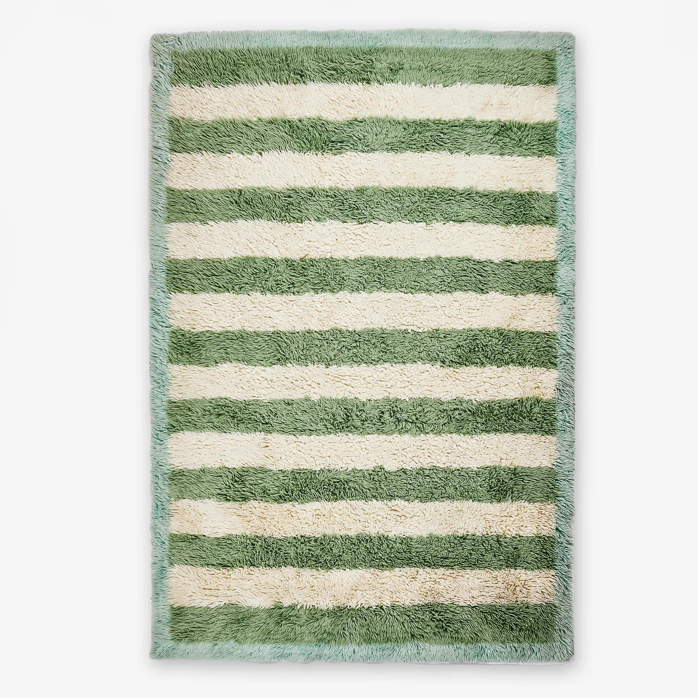 Stripe Mint Wool Rug