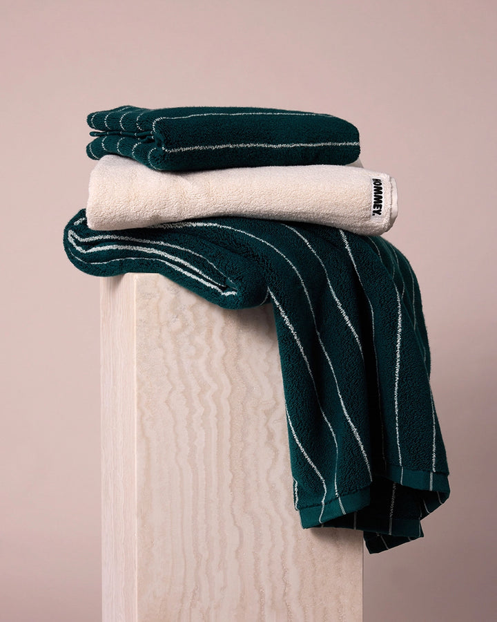 Bath Sheet Pin Stripe Hunter