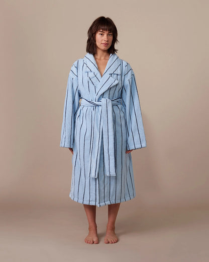 Mist Pin Stripe Terry Robe