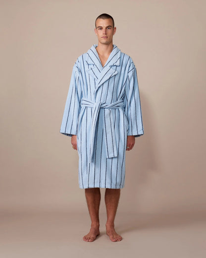 Mist Pin Stripe Terry Robe