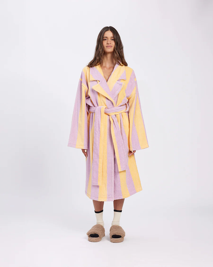Sundae Robe Sundae Stripe Terry Robe – Wander + Laze