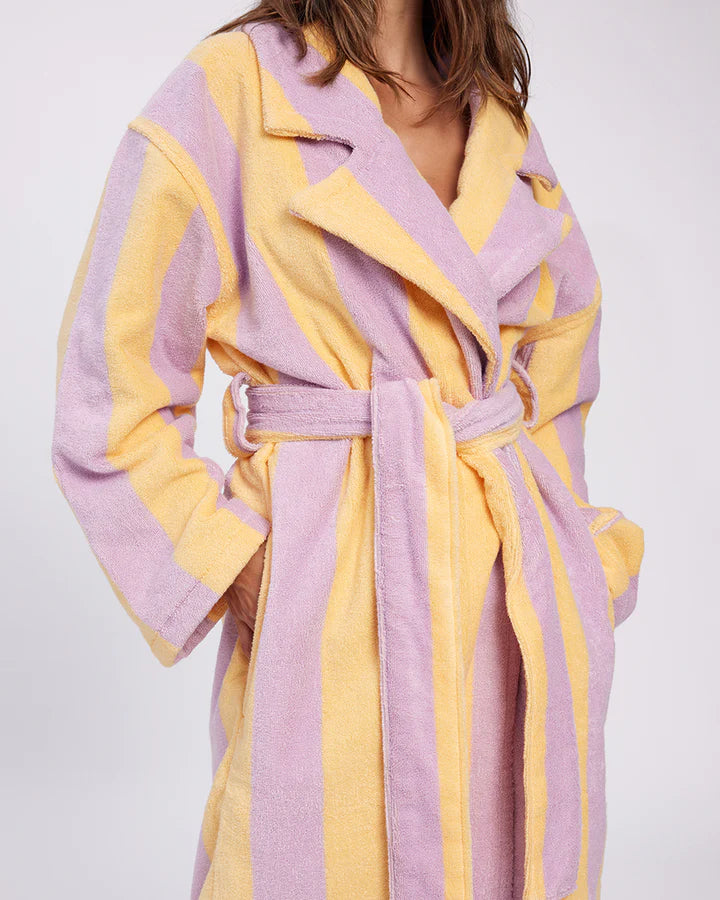 Sundae Robe Sundae Stripe Terry Robe – Wander + Laze