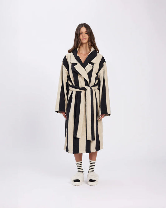 Vanilla Bean Stripe Terry Robe