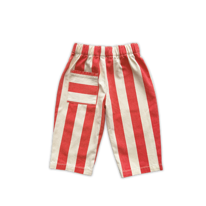Organic Everyday Stripe Pant - Sauce